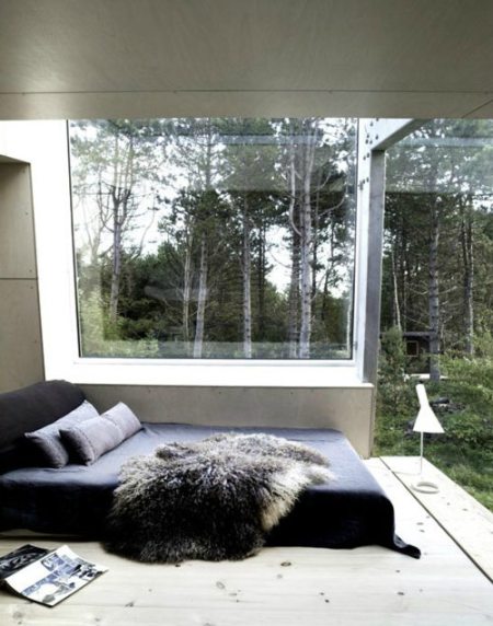 glass window bedroom